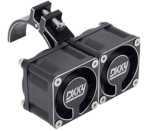 DKKY RC Motor Co Cooling Fan Heatsink 21000 RPM Adjustable Mount 47 51mm for 1717 4985 Motors ARRMA Infraction Felony Limitless Axial Black