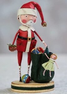 ESC Trading Lori Mitchell Santa RC Willey Resin Statue 8 Inch Santa and His Sack