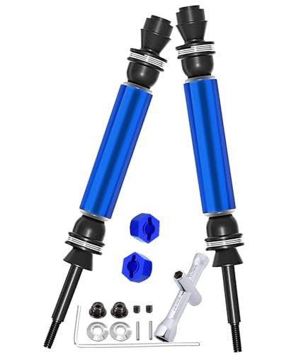 ARRCat Navy Blue Rear Drive Shaft Cvd Axles 1/10 Scale RC Drift Parts for Rustler VXL 2WD Slash 2WD VXL Stampede VXL 2WD Hoss VXL 2WD 2pcs Upgrades Part Hop Ups Parts with Wrench