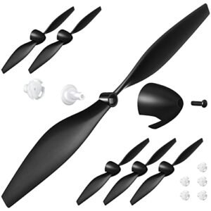 6 Sets Hanaive RC Plane Propellers Compatible with TR-C385 and TR-C285G Propellers RC Airplane Carbon Fiber Nose Cone Compatible with Prop Savers and Adapters