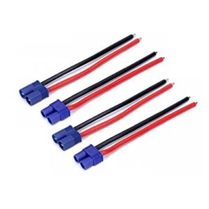 JFtech 2 Pairs EC3 Connector Male & Female 3.5mm Banana Plug 10cm 14 AWG Wire Cable for RC Airplane Quadcopter FPV Drone Lipo Battery ESC