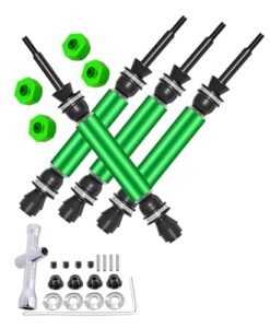 RCMYou Drive Shaft CVD Upgrades Part for 1/10 Rustler VXL 4X4 Stampede VXL Hoss VXL Slash Platinum Slash Ultimate Slash VXL 4x4 Front & Rear Hop Ups Driveshaft Green