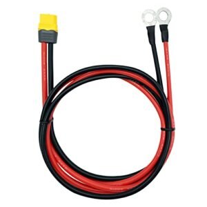 XT60 to O Ring Terminal Cable 12AWG RC ESC Charger Side Power Connector for RC Shock O Ring Grease Applications 3.3 Feet 1m