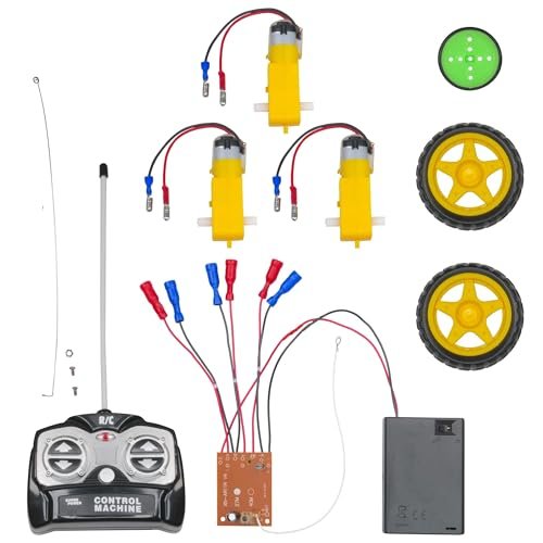 DIY RC Remote Control Parts Kit Build Your Own Custom RC Vehicle with High Torque Motors and 5 Channel Functionality
