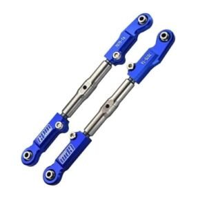 Aluminum 7075 T6 and Stainless Steel Adjustable Front Steering Tie Rod for Traxxas 1 8 Nitro RC Monster Truck Sledge 95076 4 Blue