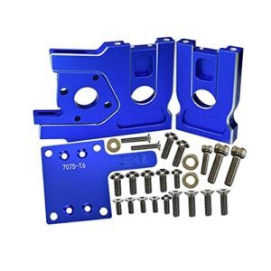 Palumma Aluminum Motor Mount Quick Release Base Set for Traxxas RC Grave Digger Monster Truck 1/8 4WD Sledge Upgrade Parts Blue