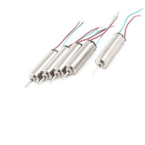 5 Pack 4mmx12mm Coreless Micro DC Motor 1.5 3.7V 66000RPM for RC Airsim RC Model Airplane Flight Simulator