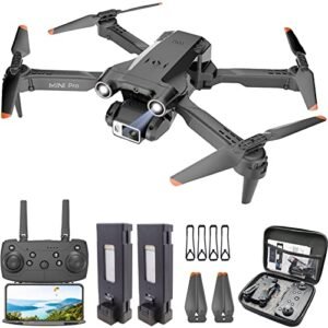 MOCVOO Bulldozer Caterpillar RC Drone with Dual 1080P HD Cameras Foldable Quadcopter for Adults Kids 2 Batteries Gravity Control