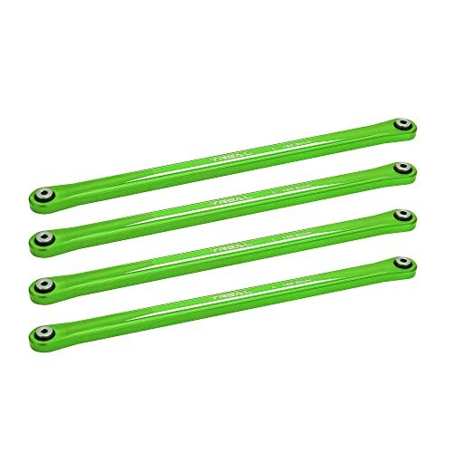 TREAL Aluminum 7075 Lower 4 Link Bar Set 160 5mm for Mega Blast RC Truck Losi LMT 4WD Solid Axle Mega Truck Bog Hog King Sling Green