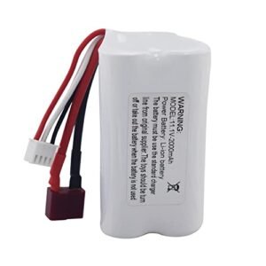 MOONZON 1PCS 11.1V 2000mAh T Plug Lithium Battery for Hot Wheels RC Stealth Rides Batmobile Tumbler and RC Speedboat Models