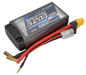 NHX RC 2S 7.6V 5200mAh 150C + Graphene Shorty LiPo-HV Battery w/5mm Bullets / XT60
