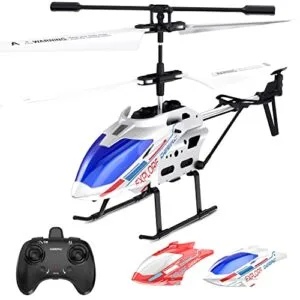DEERC RC One Remote Control Helicopter 3.5 CH with Altitude Hold Gyro LED Light for Kids Beginners