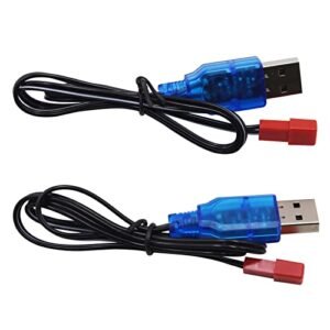 Blomiky 3.7V 400mA 1S Lithium USB Charger Cable with Red JST Plug for RC Custom Trucks Huina 1337 1338