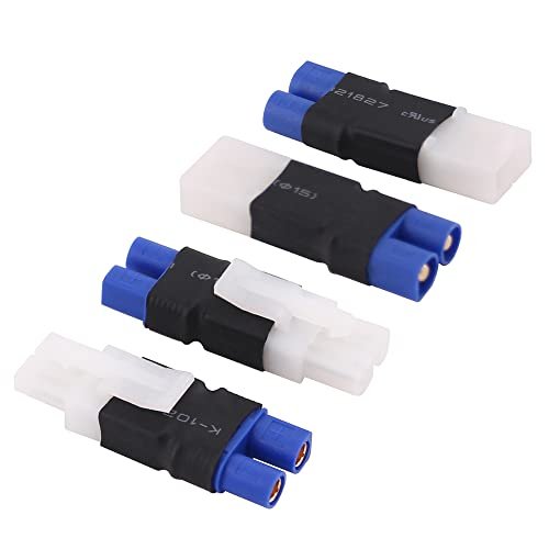 OliRC 4pcs Tamiya to EC3 Male Female Connector Adapter for Greg Maddux RC Enthusiasts
