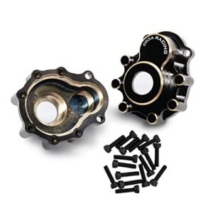 CODA RACING 2Pcs Brass Outer Portal Drive Housing Gear Box Cover for 1 10 RC Crawler Car TRX4 TRX6 Upgrade Parts Ideal for Masking RC Body Customization