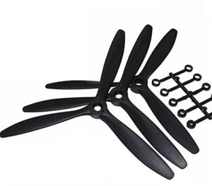 DKNTZO RC Airplane Propeller 3 Blade Hard Propeller Set 8x6 9x6 10x6 11x7 for Delta Wing RC Plane Plans and Fixed Wing Models