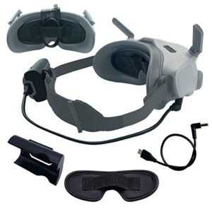 DJI Avata Goggles 2 RC Lipo Battery and Charger Combo with Battery Bracket Holder and Short Power Cable