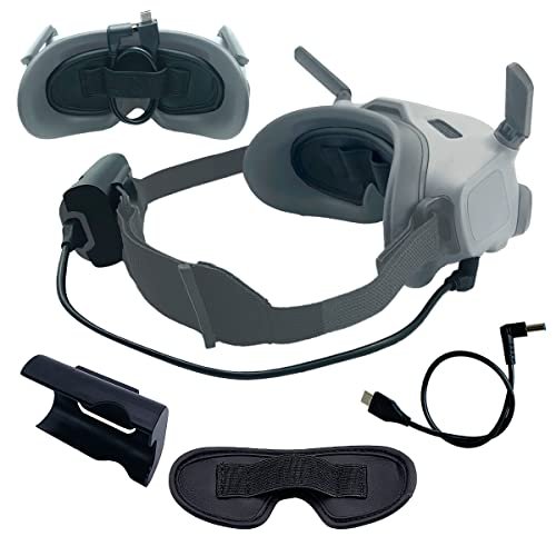 DJI Avata Goggles 2 RC Lipo Battery and Charger Combo with Battery Bracket Holder and Short Power Cable