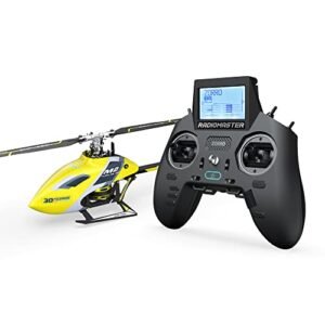 OMPHOBBY M2 EVO Ready to Fly 3D RC Helicopter Eurocopter Style 6CH Remote Control Helicopter for Adults Compatible with RadioMater Zorro Transmitter Yellow