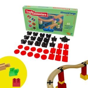 Toy2 Allround Large Plastic Iron Track RC Parts Connectors Compatible with Duplo and Brio Wooden Train Sets