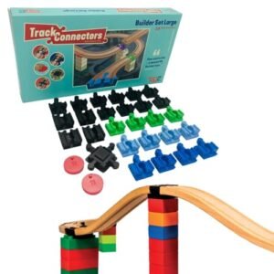 Toy2 RC Boat Builder Set Plastic Track Connectors for Wooden Train Tracks STEM Educational Toy