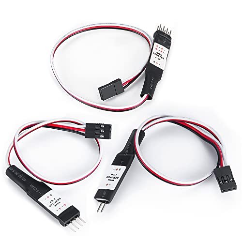 Vintage RC Car Bodies Compatible 1/24 RC Car Light Control Receiver CH2 Electronic Switch System On Off for Axial SCX24 RC Crawler Car Upgrade Parts Double Channel