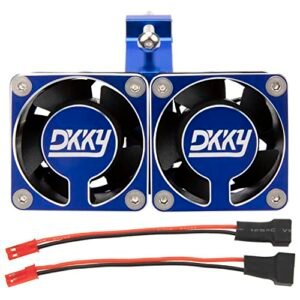 DKKY 1 5 RC Electric Motor Cooling Fan Heatsink 20000 RPM Adjustable Mount for ARRMA Axial 1717 5687 56113 2028 Motors Blue