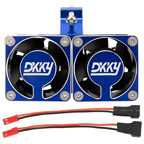 DKKY 1 5 RC Electric Motor Cooling Fan Heatsink 20000 RPM Adjustable Mount for ARRMA Axial 1717 5687 56113 2028 Motors Blue