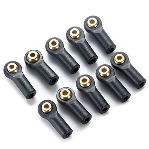 MORLORDY 10Pcs RC Plastic Tied Rod Ends Link Ball Joint Head Kit Backfire Kit for RC Car 1/24 SCX24 Crawler Upgrades Accessories