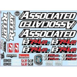 Team Associated RC10B74 2 Decal Sheet ASC92356 Electric Car Truck Replacement Parts