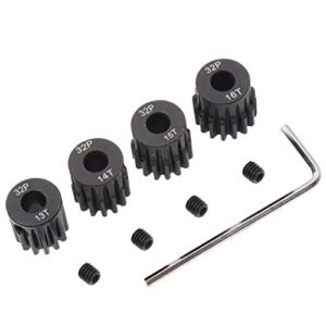Treehobby 4PCS Metal Steel 32P 5mm Pinion Gear Set 13T 14T 15T 16T with Hex Key for RC Cars Perfect for RC Willey Riverdale Utah Enthusiasts