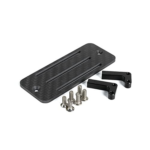 YFXFXFG RC Semi Truck Frame Rails Carbon Fiber Upgrade for 1/10 Scale LCG Chassis Axial SCX10 II 90046 90047 86100 with Metal Transmission Gearbox