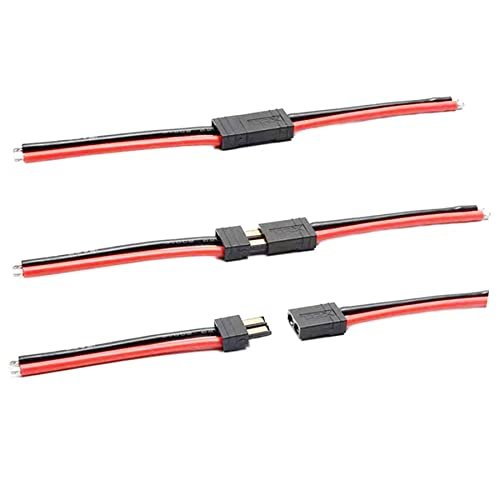 3 Pairs TRX Traxxas Compatible Connectors 12AWG Silicone Wire for RC Rat Truck Battery Drone and Quadcopter