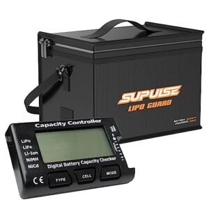 CELLMeter Lipo Battery Capacity Checker with Safe Storage Bag for RC Batteries