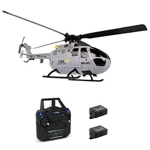 Swann RC Helicopter C186 for Adults 30mins Flight Time with Two 7.4V Batteries 2.4GHz Remote Control 6 Axis Gyro One Key Take Off Landing Grey