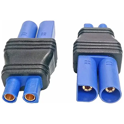 Laisomeke EC5 Male to EC3 Female Plug Connector Adapter 2Pack for 12v Lipo RC Battery