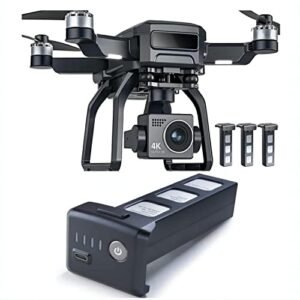 Bwine 【SAVE $50】GPS 75 Mins Foldable 4K Drone with Camera for Adults Beginners，3-Aix Gimbal + Bwine Drone Battery Replacement for Bwine F7, 11.1V 2600mAh/28.86Wh