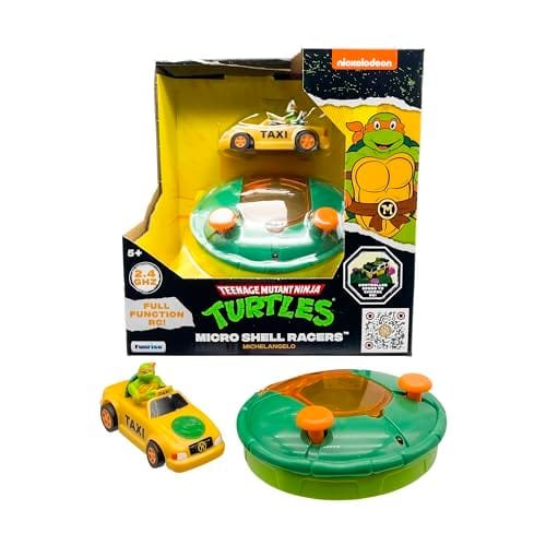 TMNT Shell Shocker RC Toy Michelangelo Micro Shell Racer Vehicle for Kids Ages 5 Plus