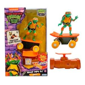 Teenage Mutant Ninja Turtles Michelangelo RC Boat Tricks Vehicle Movie Edition Ages 5 Plus Skate and Perform Tricks with 2.4GHz RC Controller