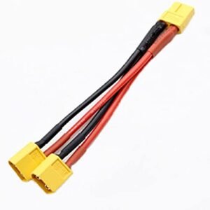 Avistar Elite RC Plane XT60 Parallel Battery Connector Cable Dual Extension Y Splitter 1 Female to 2 Male