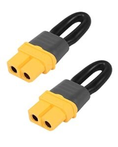 CERRXIAN XT60 Female Short Circuit Connector, Bind Plug Loop Connector, Double Circuit to Single Circuit for for RC Lipo Battery FPV(2-Pack)