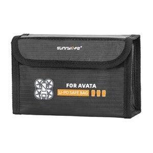 DJI Avata Drone Battery Explosion Proof Storage Bag Fireproof Safety Pouch for 3 Batteries