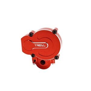 TREAL Aluminum 7075 RC Glider Power Pod Plans Transmission Gear Box Assembly Set for FMS FCX24 Power Wagon Red