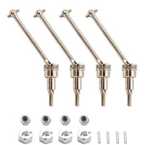 Kingsea 4 PCS Metal RC Drive Shaft CVD Dogbone Wheel Shaft for 1/18 HBX 18859 18858 18856 18857 RC Car