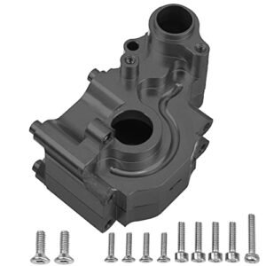 Vgoohobby Aluminum Alloy Rear Gear Box Gearbox Housing for 1/18 Mini T 2.0 2WD Fastest RC Stadium Truck Upgrade Parts Black