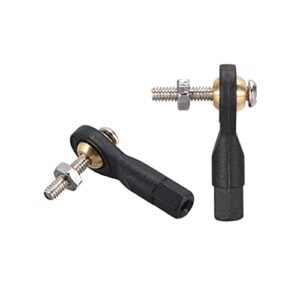 HIPICCO 10 PCS M2 2.0xL19mm Lever Steering Linkage Tie Rod End Ball Head End for RC Helicopter Accident Head