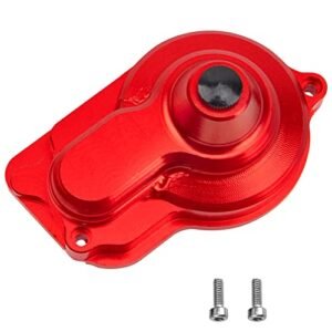 Vgoohobby Aluminum Alloy Gear Cover Gearbox Protective Cover for Altair RC Truck Parts 1/18 Mini T 2.0 2WD Stadium Red
