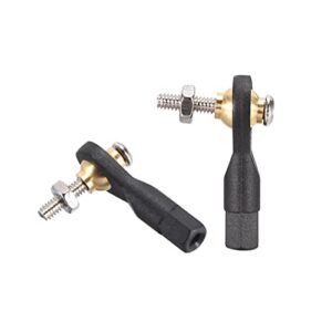 HIPICCO 10 Pcs M2 2.0xL19mm Lever Steering Linkage Tie Rod End Ball Head End with Screws and Nut for Volitation RC Helicopter