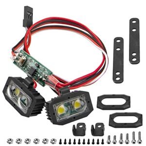HIRCQOO RC Crawler Bumper Light LED Headlight Spotlight for Nitro RC Crawler Trucks Compatible with Traxxas TRX4 Axial SCX10