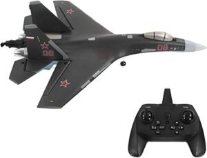 PLRB TOYS RC Plane 3D RC Hobby Remote Control Airplane RTF 4CH Brushless Tail Motor SU35 Jet Aircraft with 2 Batteries